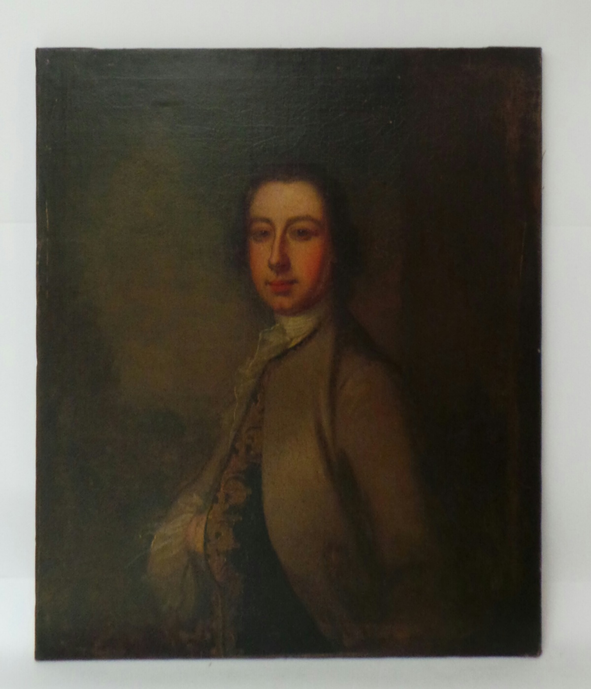 An C18th English School oil on canvas ``Portrait of John Handing of Swaffham Prior`` from the Thomas