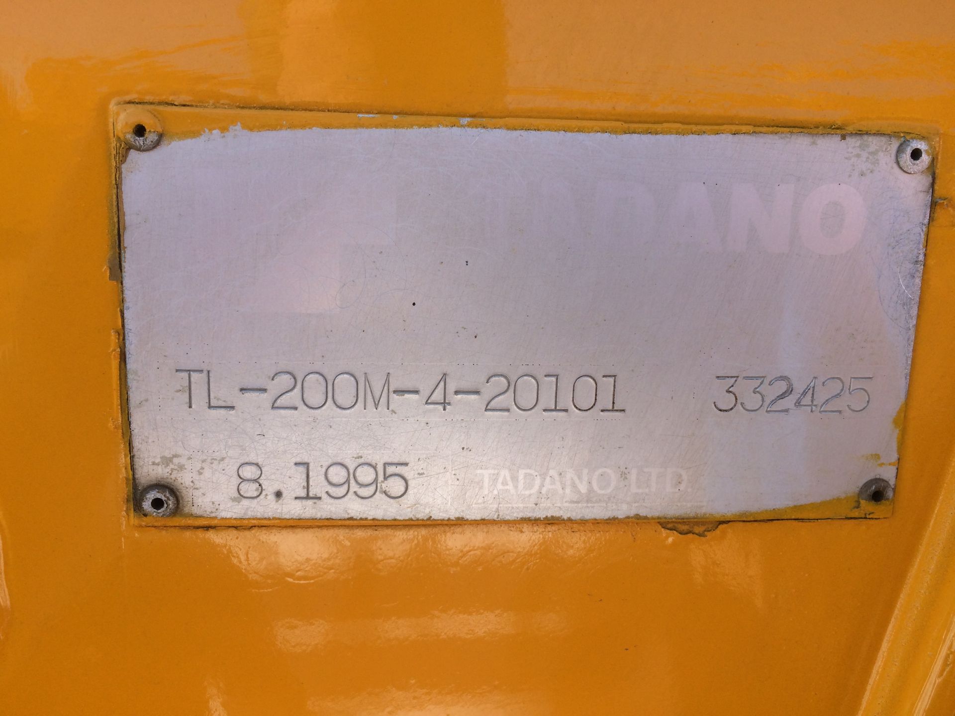 1995 TADANO TL200M-4 20 TON ROAD CRANE REG NO: 332425 - Image 3 of 4