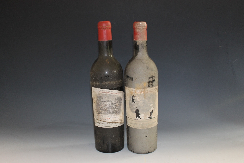 2 BOTTLES OF CHATEAU LAFITE - ROTHSCHILD, GRAND CRU CLASSE, PAUILLAC, 1948, bottle A label loose,