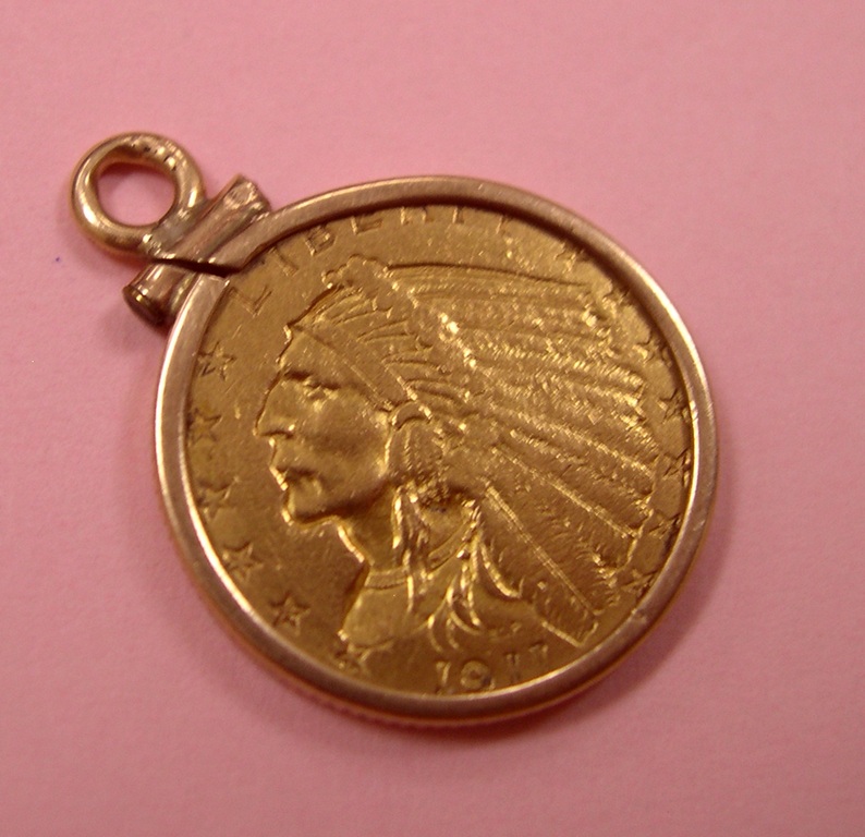 1911 Indian Quarter Eagle 2 ½ Dollar Gold Coin.