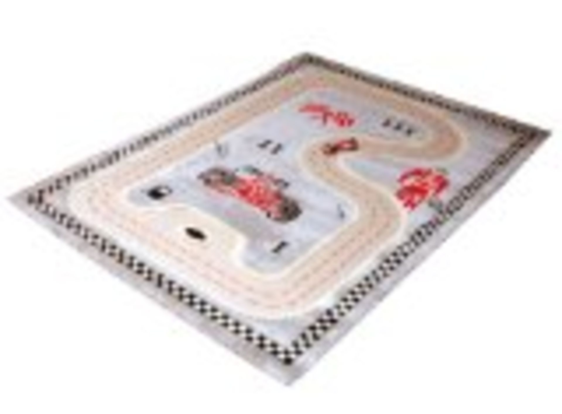 Little Helper IVI Exclusive Large & Thick 3D Childrens Play Mat & Rug in Race Track theme with 3 - Image 2 of 2