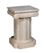 A matched pair of pedestal cabinets, late 20th century, each in the form of an Ionic column with
