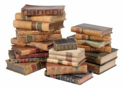A quantity of antique and later books including some leatherbound volumes
