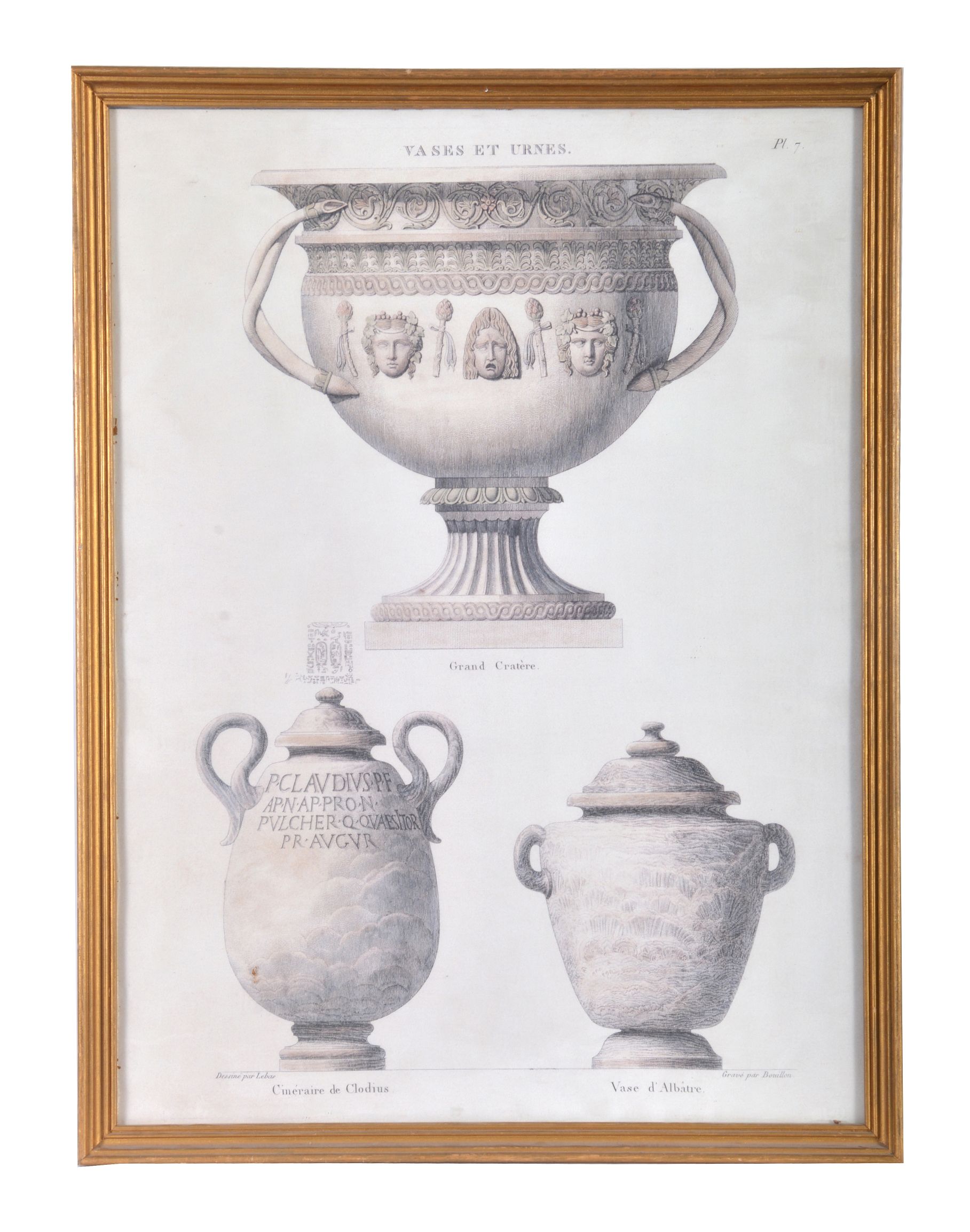 A mixed group of decorative prints. Including views of classical ruins, vases and urns, botanical - Image 4 of 6