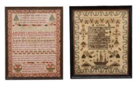 A George IV or William IV needlework sampler, the work of Jane Cormick, Age 11 years, 1830, with