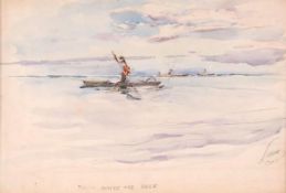 Charles Nicolas Sarka (1879-1960) Poling, inside the reef, watercolour, over pencil, on wove paper,