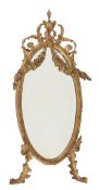Three carved giltwood and composition wall mirrors in George III style, late 19th/ early 20th