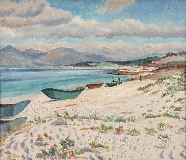 M. Ross (20th century) Viggo Bay. Oil on canvas Signed lower right 54.5 x 64.5cm (211/2 x 251/2in)
