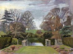 Hans Feibusch (1898-1998) Longstowe Park. Gouache Signed with initials lower right 38 x 50cm (15 x