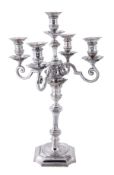 An Edwardian silver candelabrum by R. & S. Garrard & Co. (Sebastian Henry Garrard), London 1903,