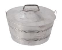 A George III silver circular butter dish and cover by Paul Storr, London 1797, with a moulded