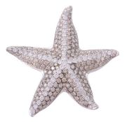 A diamond star fish brooch by Currado, set throughout with brilliant cut diamonds, approximately 5.