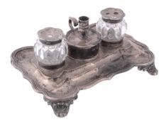 A William IV silver shaped rectangular inkstand by Joseph Angell I & John Angell I, London 29th May