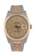 * Rolex, Oyster Perpetual Datejust, a gentleman`s two colour wristwatch, circa 1990, ref. 16232,