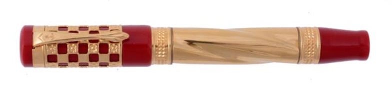 Ancora, Gaudi, a limited edition fountain pen, 02/100, the overlaid spiralling barrel inspired by