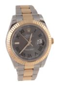 * Rolex, Oyster Perpetual Datejust II, a gentleman`s two colour wristwatch, circa 2010, ref. 11633,