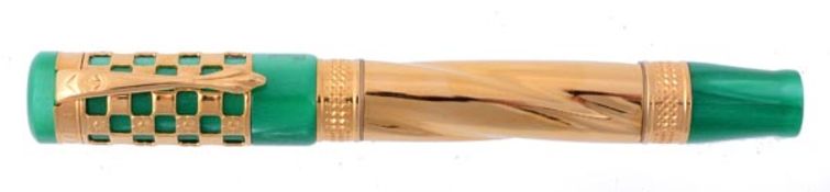 Ancora, Gaudi, a limited edition rollerball pen, 14/100, the overlaid spiralling barrel inspired by