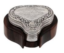 [Regimental interest] An unusual Scottish silver table snuff box by A. G. Whighton, Edinburgh 1848,
