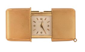 Movado, an 18 carat gold purse watch, circa 1950, ref. 3686, no. A113686, the three piece sliding