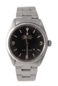 Rolex, Oyster Perpetual Explorer, a gentleman`s stainless steel wristwatch, circa 1963, ref. 5500,