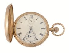 Clerke, Royal Exchange, an 18 carat gold half hunter pocket watch, hallmarked London 1888, case