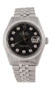 Rolex, Oyster Perpetual Datejust, a stainless steel wristwatch, circa 1960, ref. 1603, no. 1431877,