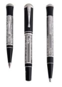 Montblanc, Writers Edition, Marcel Proust, a limited edition three piece set, no. 01234/4000,