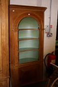 A 20th century pine corner unit 199cm high, 92cm wide There is no condition report available on