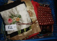 A collection of 19th and 20th century beaded and embroidered bags and purses; together with some