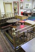 A modern brass bedstead approximately 216cm wide, 157cm deep There is no condition report available