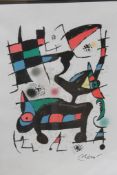 * After Joan Miro (1893-1983) Oda a Joan Miro Lithograph from an edition of 1500 Unsigned Titled