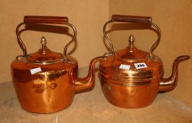 Two early 19th century copper kettles. There is no condition report for this lot. Best Bid