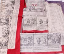 A quantity of military commemorative textiles, including: a Naval handkerchief `England Expects