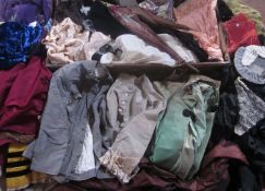 A trunk of Victorian costume, comprising: blouses, skirts and other 19th century costume, (qty).