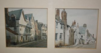 Edward Arthur Phipson (British 1854-1931) Views of Exeter, Portsmouth and Plymouth, Watercolours In