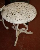 A white painted aluminium table There is no condition report available on this lot. Best Bid