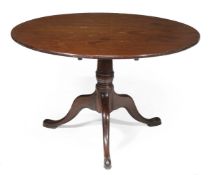 A George III style mahogany tripod table, 20th century, 73cm high, 120cm diameter