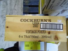 Cockburn Vintage Port 2000 6 bts OWC