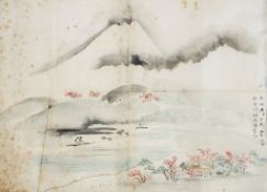 Hasegawa Settan (1778-1843) and studio - A group of 9 drawings of narrative scenes and natural
