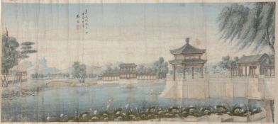 A Chinese School scroll painting, 19th century A Chinese School scroll painting, 19th century,