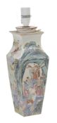 A Chinese famille rose vase of square section A Chinese famille rose vase of square section,