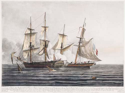 James Harraden (fl. early 19th century) - A View of the Unparalleled Brave Action...off Barbados