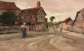 Alfred de Breanski Sr (1852-1928) - South Stoke: An evening after rain Oil on canvas Signed and