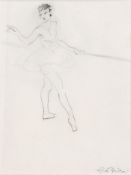 Sir William Russell Flint (1880-1969) - Ballet Dancer at the Bar, Pencil on wove paper Signed