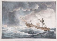 Francis Jukes (1745-1812) - The Essex East Indiaman, Plates 1 and 2, only, from the set of 4,