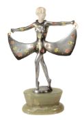Josef Lorenzl , an Art Deco silvered bronze and ivory figure of a woman Josef Lorenzl (1892-1950),