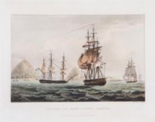 After Thomas Whitcombe - A group of 6 plates for `Naval Achievements`, All showing the capture of