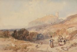 James Duffield Harding (1798-1863) - Chateau De Monas, Near Orange Watercolour, over pencil, 20 x 30
