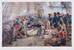 After W.H. Overend - The Hero of Trafalgar, Chromolithograph 1898, issued as a supplement to The
