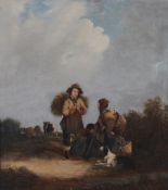 Manner of William Shayer - A rest by the wayside Oil on canvas 56 x 50 cm (22 x 19 3/4 in) View on